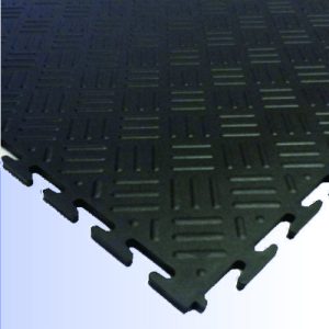 Black - Checkered Interlocking Tiles