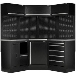 BUNKER® Modular Corner Storage Combo with Stainless Steel Worktop (18 Piece)