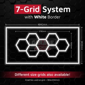 Illustrative product image: Hexagon LED Lighting Kit - 7 Hexagons with Border